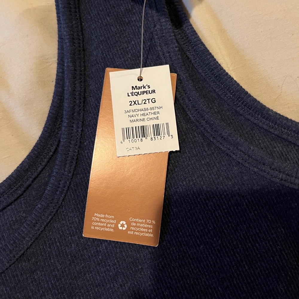 Heather Navy Tank Top NWT 2X - Picture 2 of 3